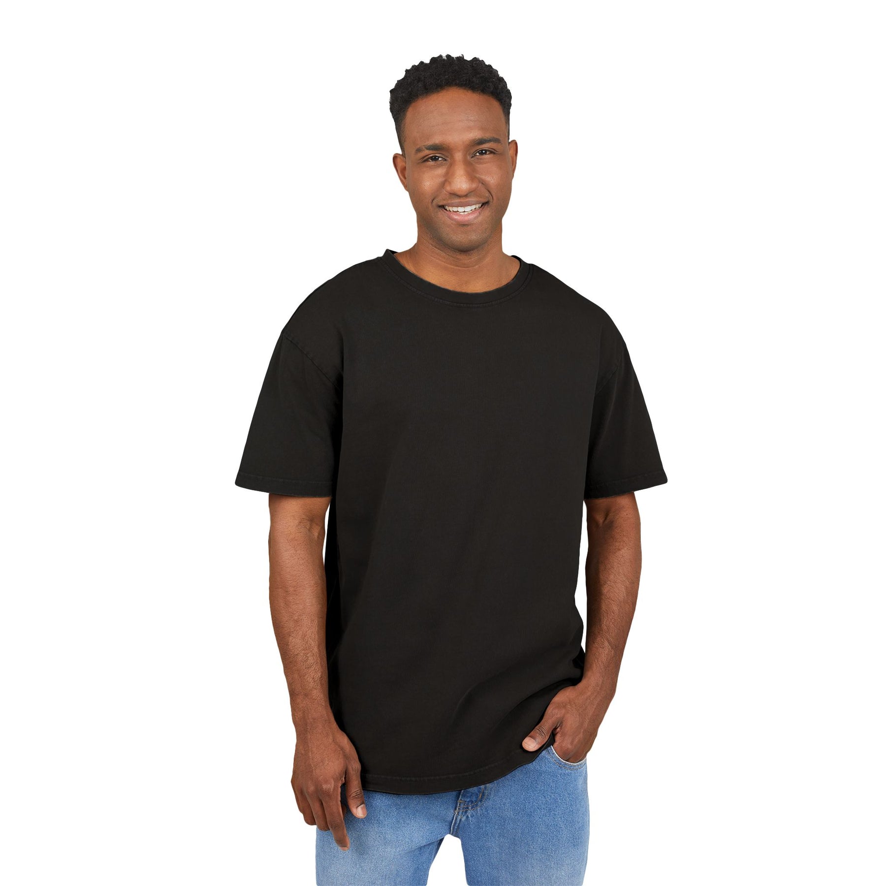 BRAAP Support Acid-Wash Black to Black Oversized Tee