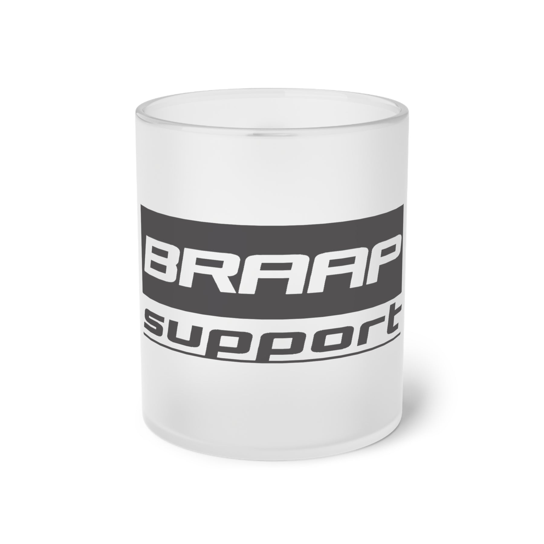Braap Support Frosted Glas Kaffebecher - Aus Glas schmeckt alles besser!