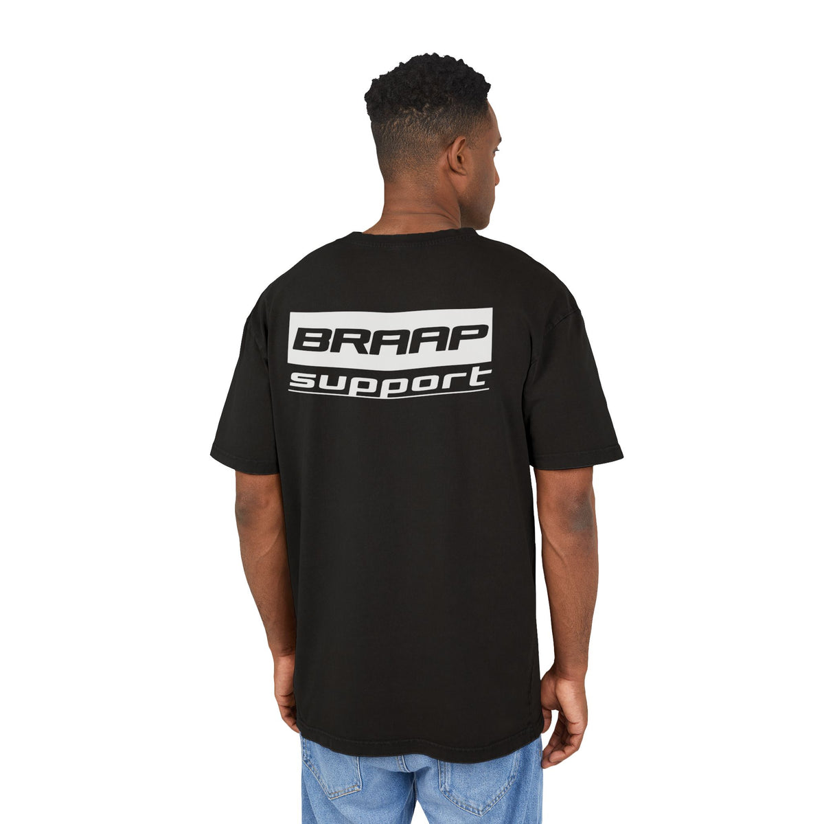 BRAAP Support Acid-Wash Oversized Tee