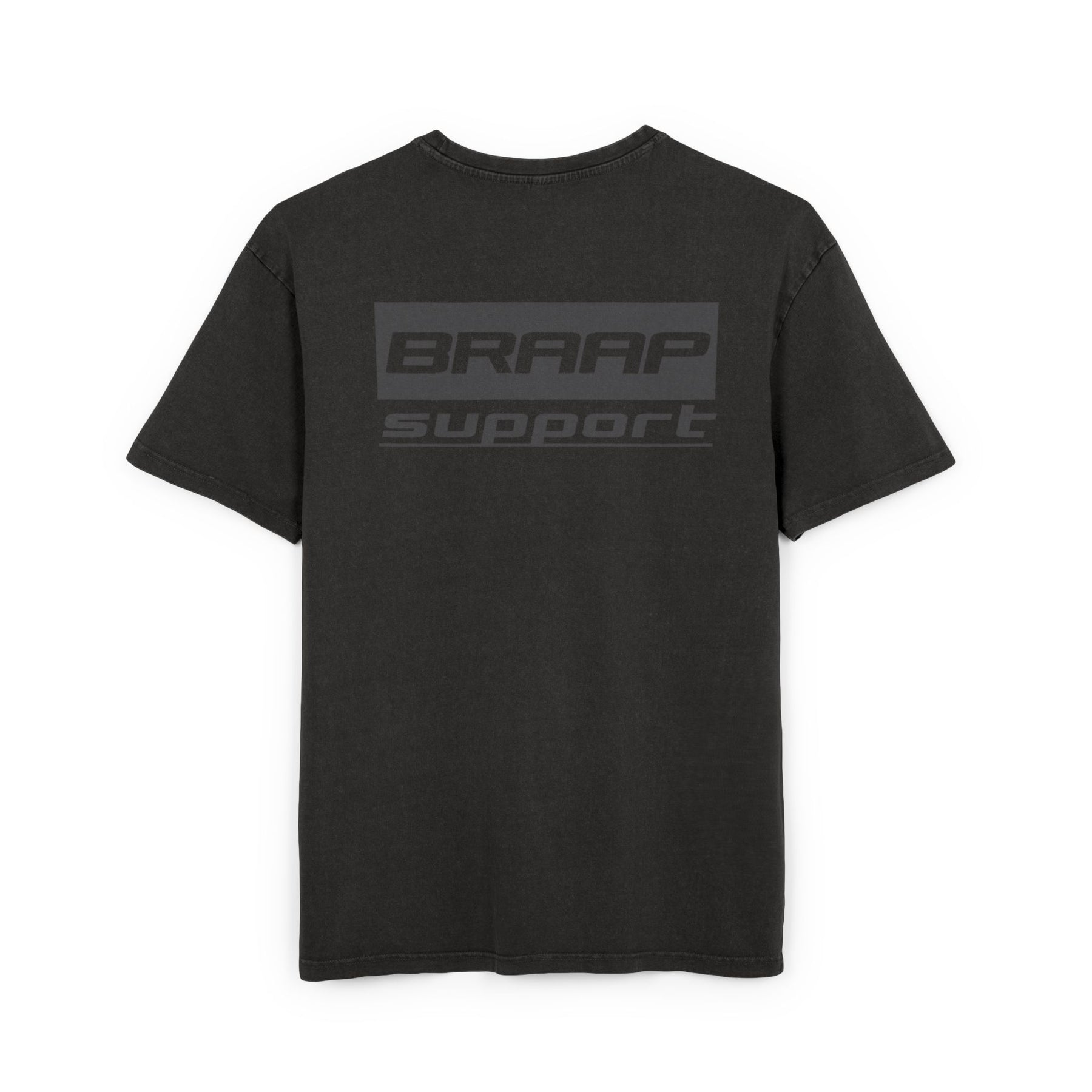 BRAAP Support Acid-Wash Black to Black Oversized Tee