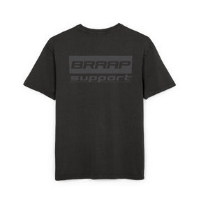 BRAAP Support Acid-Wash Black to Black Oversized Tee