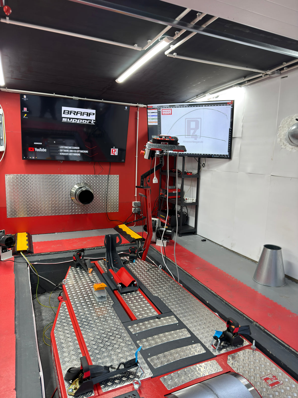Prüfstand Leistungsmessung auf dem P4 Simulator