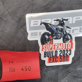 Teilnahme Sticker für KTM EXC 500 SUPERMOTO BUILD 2023